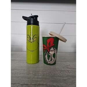 The Grinch" Drinkware Bundle: Stainless Steel Water Bottle &‎ Tumbler Set